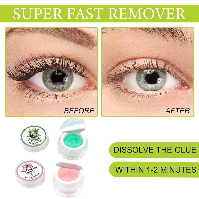 Eyelash Extension Remover Cream - Lash Extensions Remover Cream, Aloe