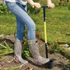 Jardineer Bulb Planter Tool Long Handle, Heavy Duty Stainless Steel