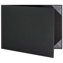 Mino Shokai 9552-08 Award Certificates File, Black (Cloth Pattern), Horizontal Type, A4, For 2 Sheets