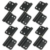 3-3/4 Inches Black Offset Door Hinges Small Flag Lift Off