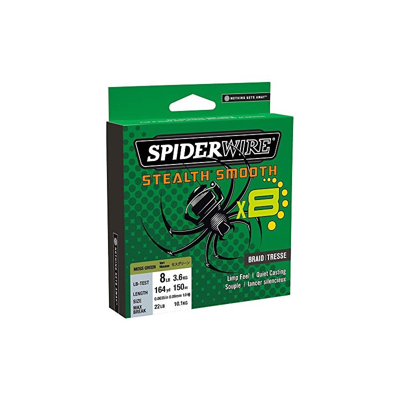 Spiderwire Stealth Smooth 8 Blue Camo, 8-Way Braided Line with