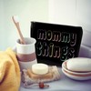 Mommy and Baby Bag Set Canvas Pouch Set Black Keepsake
