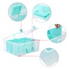 BTSKY Clear Plastic Dividing Storage Box with 8 Deep Compartments