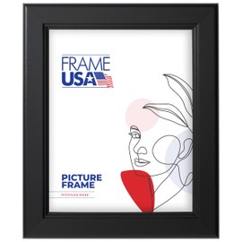 Frame USA 16x20 Picture Frame, Black, Modern Living Series, Wall Hanging Frame with High Clarity Plexiglass