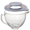XINBOOGQ 5QT Glass Bowl Compatible with KitchenAid 4.5 and 5-Quart