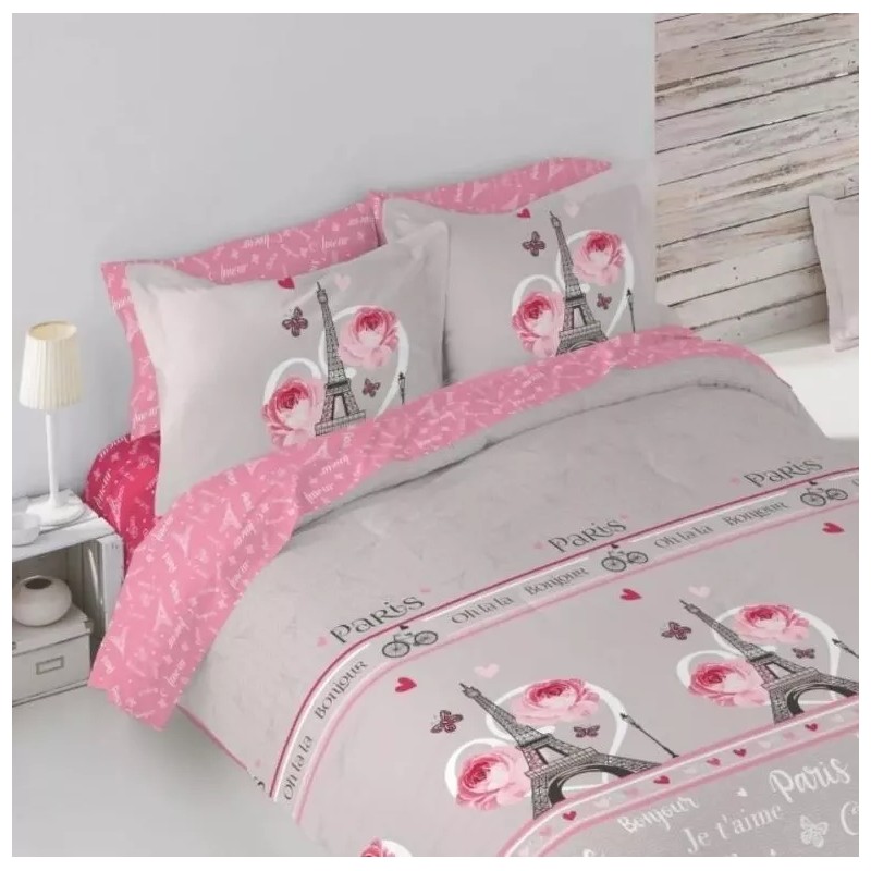 Primavera Edredón Juliette Paris Gris Matrimonial 8 Pzs. Competition