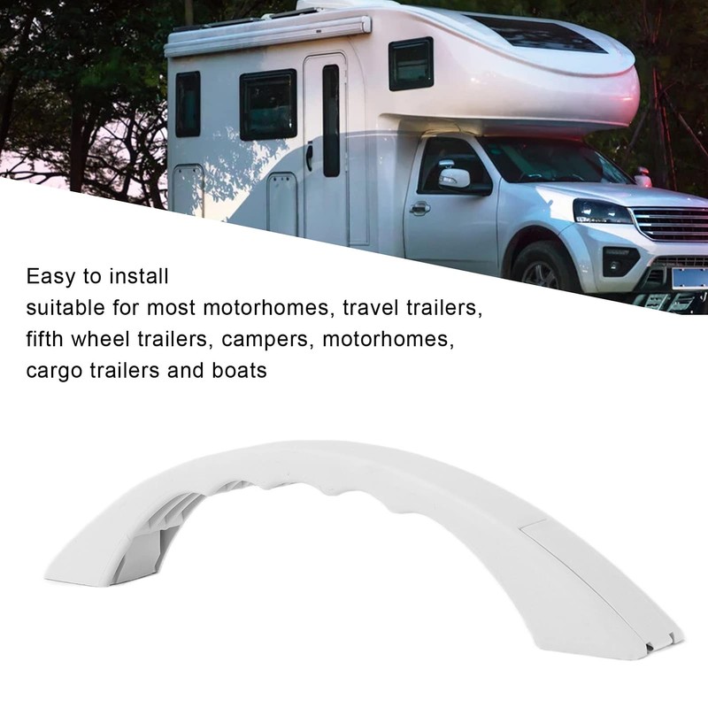 Caravan Replacement Bar Handle with Cover Caps White Handles for