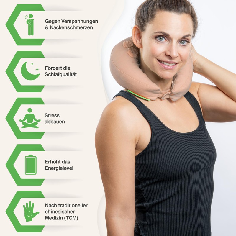 BACKLAxx ® Acupressure Neck Pillow (Pastel Pink)