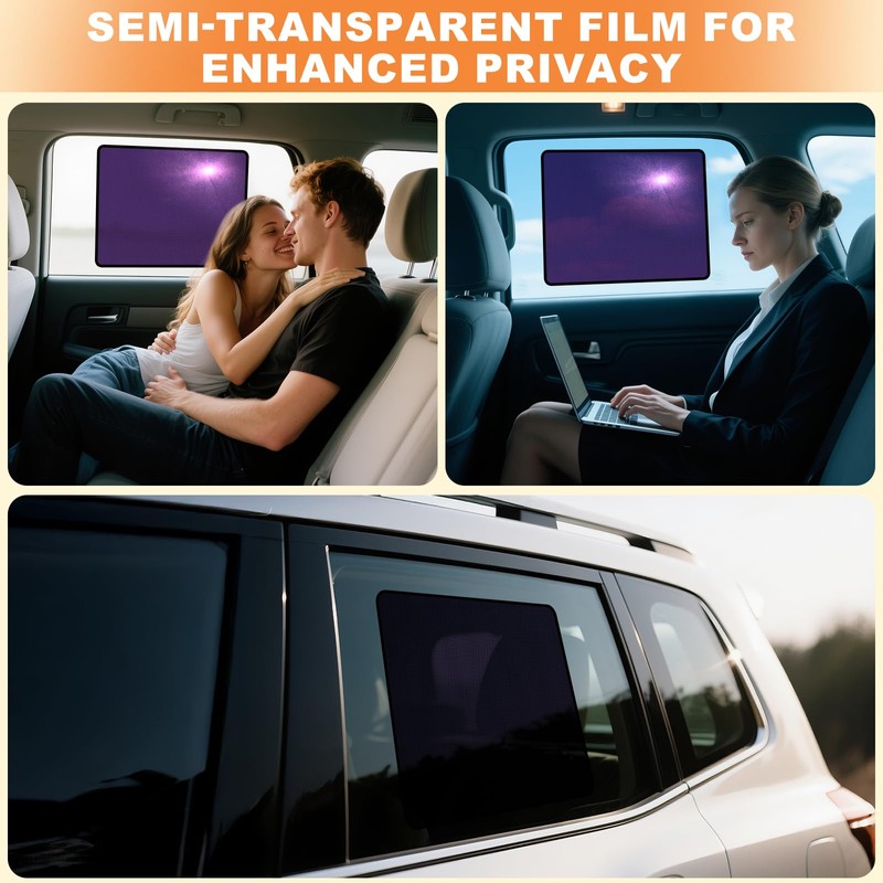 KOCZIL Car Window Shades - Static Cling Sun & Glare