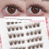 Brown Self Adhesive Eyelashes Clusters Press On 64 Eyelash LASGOOS