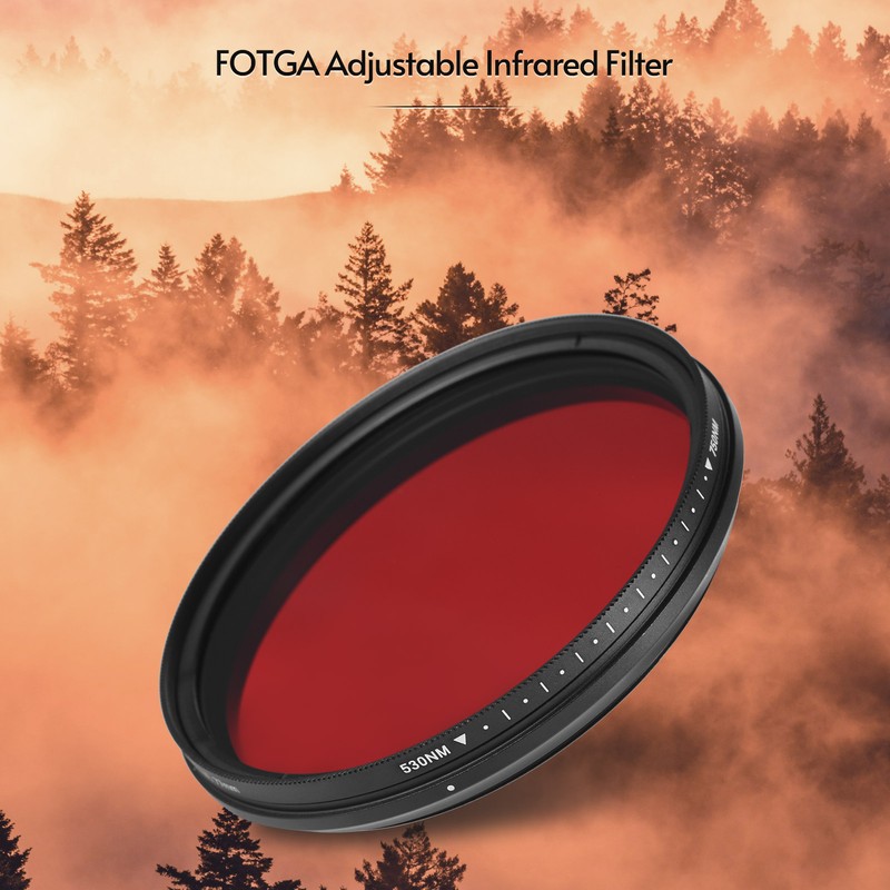 FOTGA 77mm Adjustable Infrared Filter IR Pass X-Ray Lens Filter
