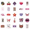 50 Pcs Hot Red Lips Stickers for Laptop Water Bottles,Bicycle,Skateboard,Computer,Lips