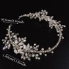 JWICOS Bridal Wedding Headband Crystal Wedding Headpieces for Bride Pearl