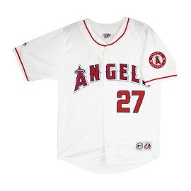 Majestic Vladimir Guerrero Majestic Los Angeles Angels Home White Jersey w/ Patch Men's - M