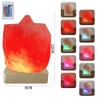 YZYOE USB Colour Gradient Himalayan Salt lamp,Solid Wood Based Atmosphere