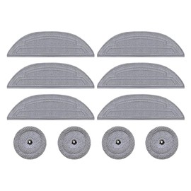 neutop Mop Pad Refill Compatible with Roborock S8 Max Ultra, S8 MaxV Ultra, Robot Vacuum Washable & Reusable Mop Cloth Replacement with 6 Flat Mop Pads 4 Circle Mop Pads.