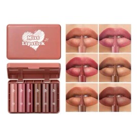 Set De 6 Labiales Labial Mate Labial A Prueba De Agua