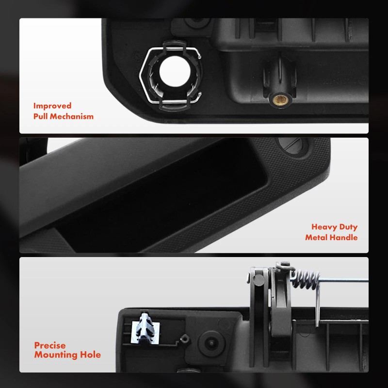 Upgraded Metal Tailgate Handle w/ Camera Hole & Keyhole for