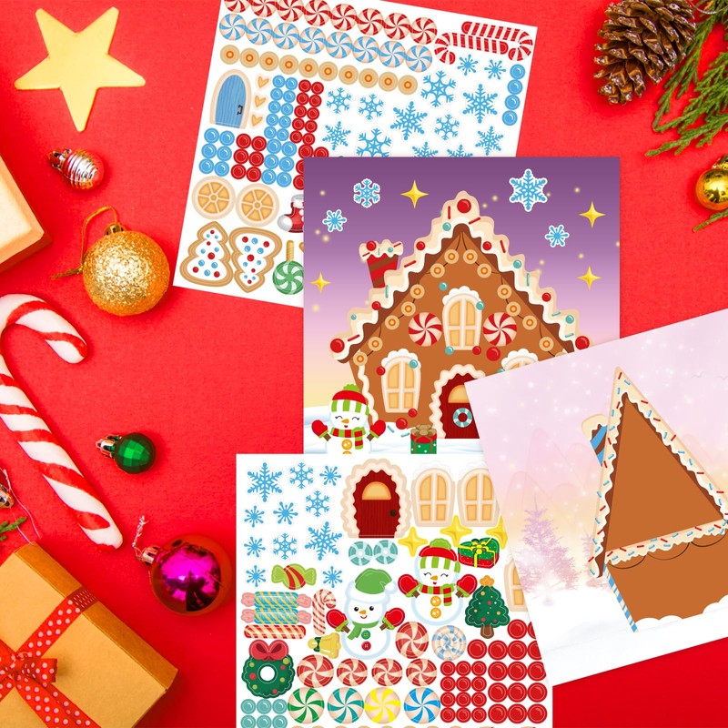 Make A Gingerbread House Stickers Christmas Stickers for Kids Holiday
