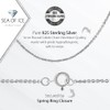 Sterling Silver 1mm Round Cable Chain Necklace for Women, Girls,