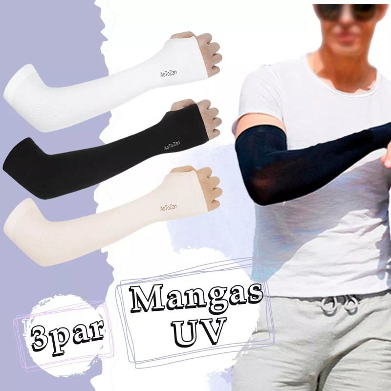 Veraly 3 Par Mangas Protectoras Uv Licra Protector Sol Deportes