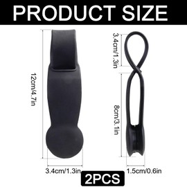 LIMEOW 2 x Black Magnetic Towel Rail, Towel Clips, Towel Hanger, Towel Hanger Hooks, Hand Towels Suitable for Towel Rail and Stand, Towel Rail, Kitchen and Bathroom Accessories Us