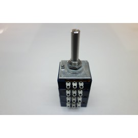 Alps Electric Carbon Bolium RK Series 4-Row A 50KΩ 0.05W 27 mm Shaft 30 mm Solder Terminal 6 φ Bolium Knob