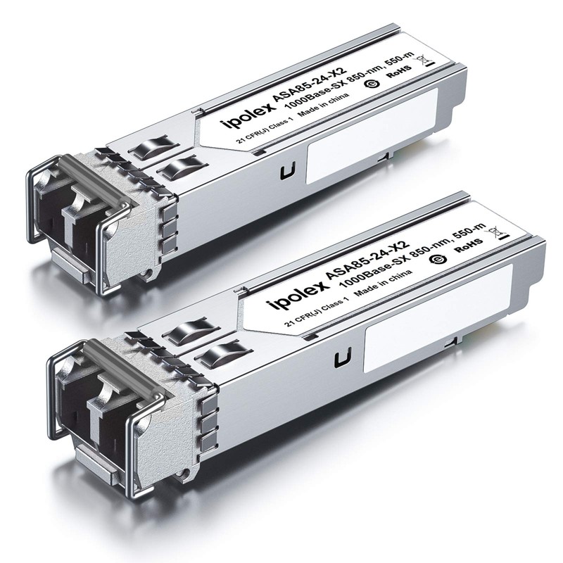 2 Pack 1000Base-SX SFP Module LC Multimode 1.25G SFP-SX Optical