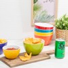 Bzyoo Set of 6 Small ColorPop Melamine Bowls, 4.25" 11.8