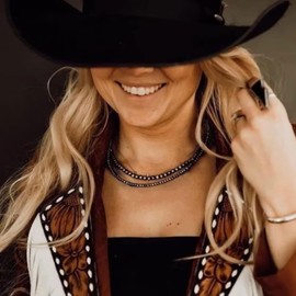 KummerSaprk Navajo Pearl Necklace Western Necklaces for Women Western Jewelry Layered Pearl Beaded Necklace Trendy Stuff