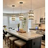 dolria Modern Crystal Chandelier Mini Chandelier Pendant Lighting for Kitchen