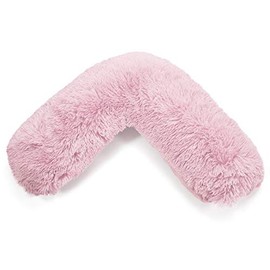 Teddy V Shaped Complete V Pillow or V Case Only For Neck Maternity Back Support Soft Warm Plush Cosy Fleece V Shape Cover (Teddy Cuddles Pink, Teddy Cover Only)