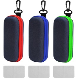 ZMDMAH Pack of 3 Glasses Cases Made of Denim Fabric Fashion Hard Glasses Case Portable Travel Portable Denim Glasses Case Hard Case Glasses Case Sunglasses Case Glasses Case Glasses Case Glasses Case