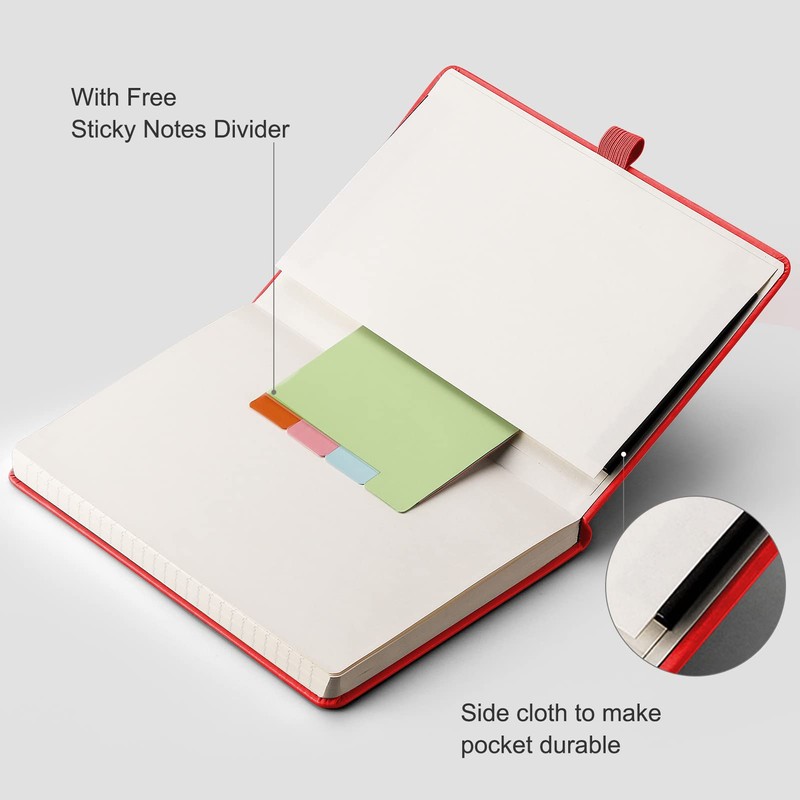 RETTACY Lined Journal Notebook - A5 Note Book Hardcover Notepad