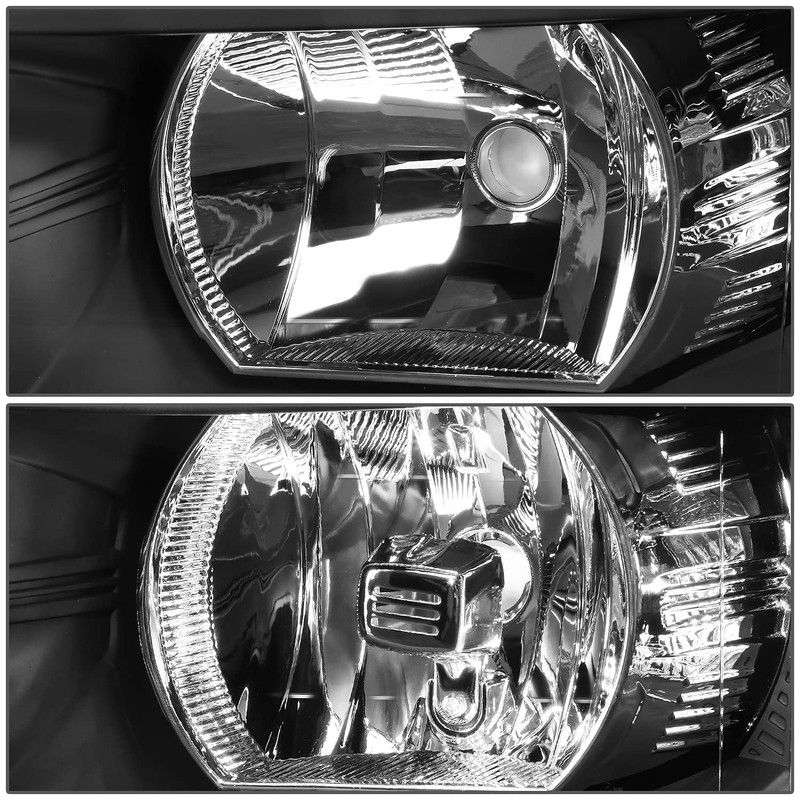 DNA Motoring HL-OH-CSIL07-BK-CL1 Pair of Black Housing Headlights Compatible with
