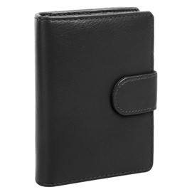 BAGAN Genuine Leather Women's Purse - 020884, black, Classic