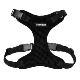 Best Pet Supplies Voyager Step-In Lock Pet Harness - All Weather Mesh Adjustable Step-in Harness for Cats and Dogs - Black, XS