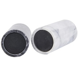 Marble Salt and Pepper Shakers Set, Handcrafted White and Black Marble Salt and Pepper Shakers