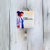 Reflections By Zana Square Driven Black Female Doctor ID Badge