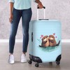 TODIYADDU Love Sea Otter Suitcase Cover for Women Fashionable Luggage