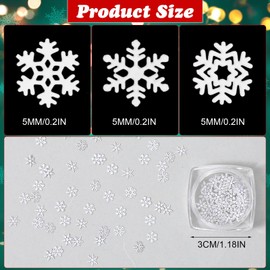 300 Pcs Mini Snowflake for Craft Metal Snowflakes Embellishment Miniatures Christmas Ornaments Tiny Snow Flakes Charms for DIY Craft Xmas Tree Winter Party Decor