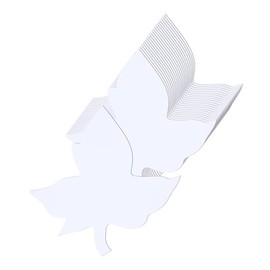 Hygloss Leaf Shape Paper Cut-Outs for Arts & Crafts-Many Creative Uses-Fall-Themed Activities-6.5 Inches-100 Pcs, White