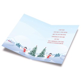 Prime Greetings Christmas Card Brother In Law, Made in America, Eco-Friendly, Thick Card Stock with Premium Envelope 5in x 7.75in, Packaged in Protective Mailer