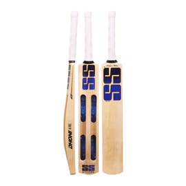 SS Premium Cricket Kashmir Willow Leather Ball Cricket bat ' Adult Size - Short Handle (Bat Cover Included) - Dhoni