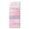 Stupell Industries A True Princess Motivational List Pink Purple Phrases,