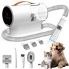 AIRROBO PG100 Pet Grooming Vacuum & 5 Grooming Tools, 12000Pa