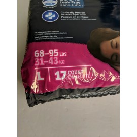 Goodnites Girls Nighttime Bedwetting Underwear Size L (68-95lb) - 34 Count - New