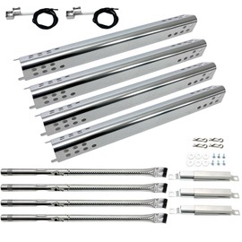 Direct Store DG272 Replacement Kits for Charbroil Advantage Series 4 Burner 463344116 466344116 G4328M00W G3610003W1 Gas Grills Burner Tube Pipe, Heat Plate Shield, Adjustable Crossover Tube, 4pk