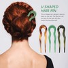 minkissy 3pcs U Shaped Hair Pins French Hair Forks Updos