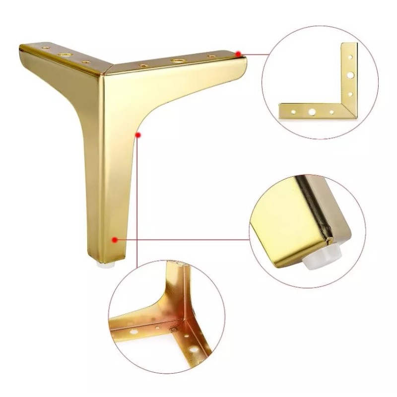 Herrajes Guerrero Pata Clasica Para Sala Muebles Pack 4 Piezas